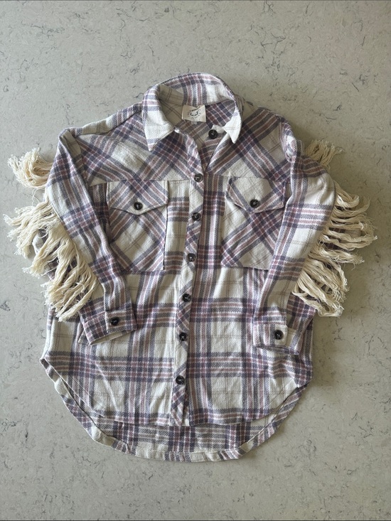 Fantastic Fawn Jackets & Blazers - NWOT FANTASTIC FAWN Women’s Pink Plaid Button-Front Shacket size S
